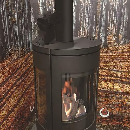 Ventilador de Fogão Movido a Calor, Ventilador de Fogão a Lenha Ecológico para Pesca No Gelo (Ouro)