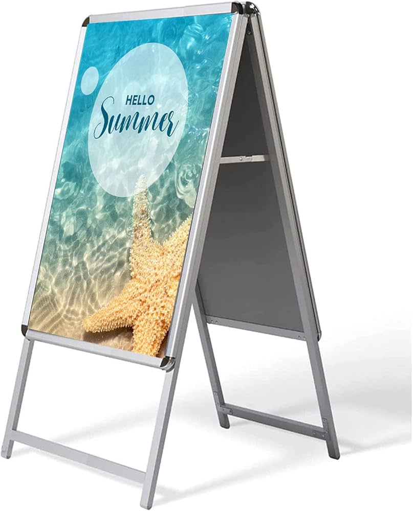 A型看板 両面 A1サイズ アルミ製 四辺開閉式 グリップ式 防水 A型看板 両面 A1サイズ アルミ製 四辺開閉式 グリップ式 防水