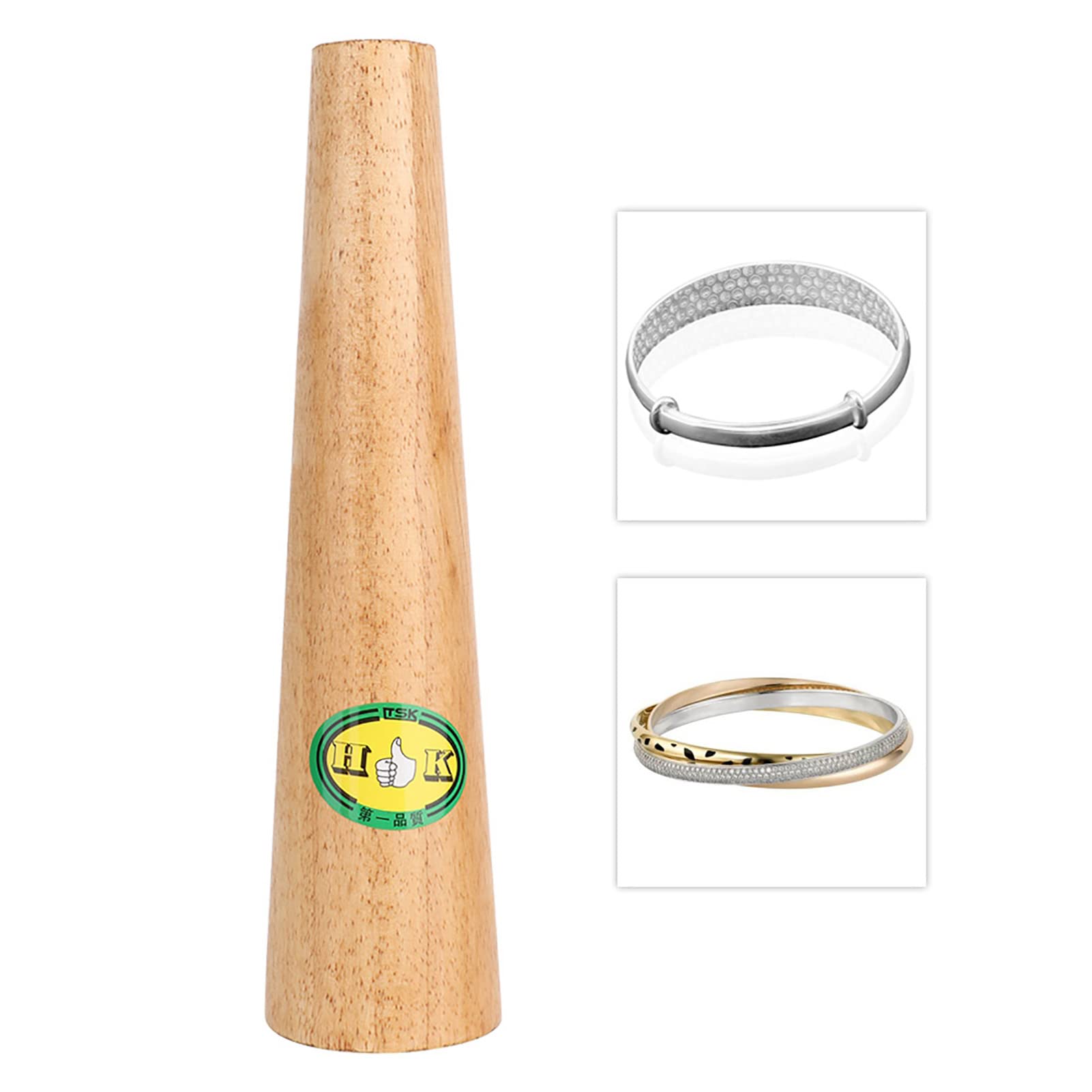 Mandrino per bracciale in legno, per regolare e riparare bracciali deformati, adatto per metalli morbidi e non ferrosi, lungo)