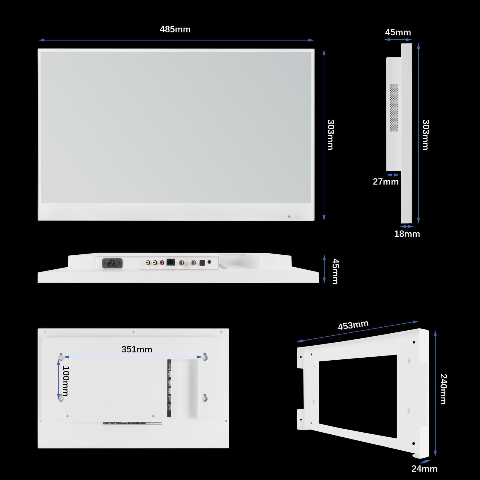 Amazon | 22インチ 2K お風呂テレビ【日本地上波BS/110℃S 浴室テレビ