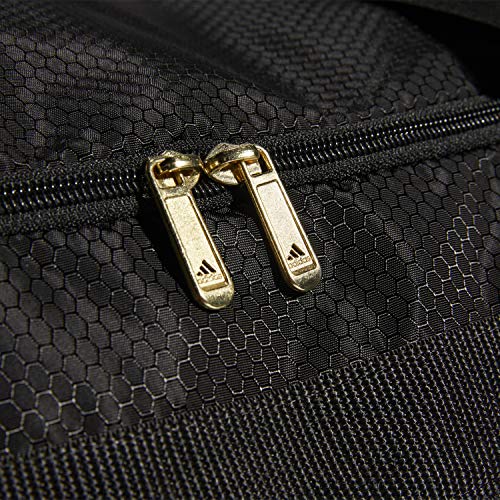 adidas Defender III Medium Duffel Bag, Black/Gold, One Size