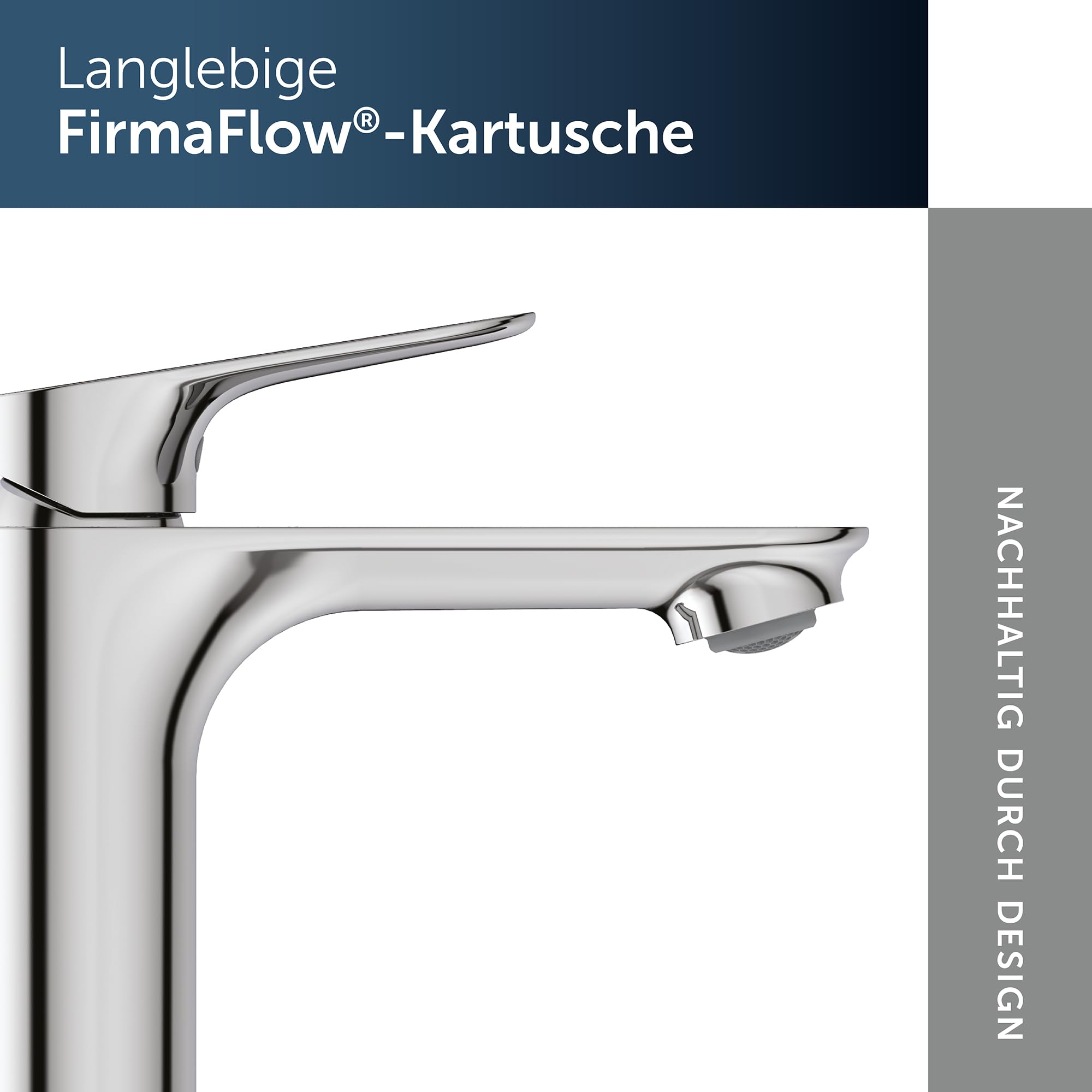 Ideal Standard Alero Waschtischarmatur, Auslaufhöhe 240 mm, wassersparender Wasserhahn Badezimmer, besonders langlebig, mit Ablaufgarnitur – Chrom (48 x 175,5 x 294 mm)