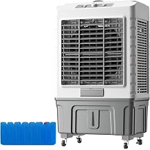 Industrial Strength Fan Cooler for Commercial, Office, Home - Portable Evaporative Air Cooler, Large Air Volume Industrial Air Conditioning Fan with Caster Wheels and Brakes