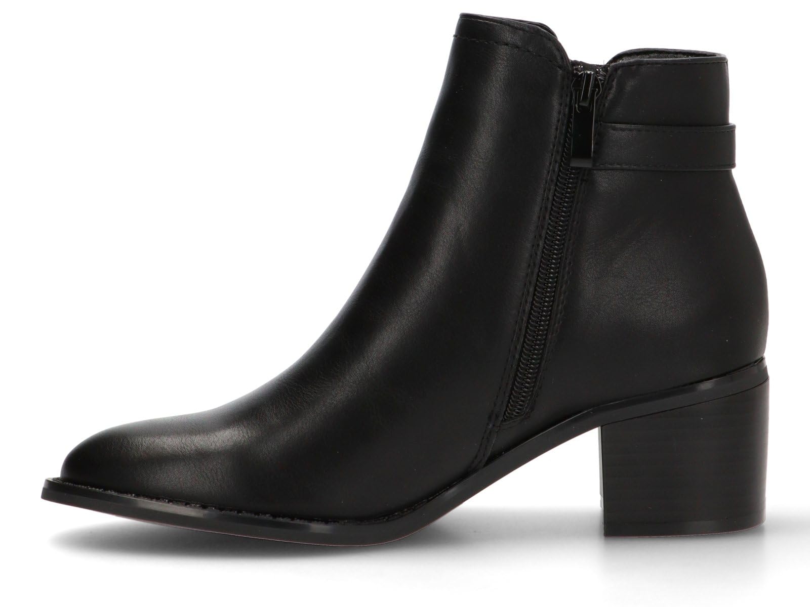 Etika ARMONY Botines de Tacón Ancho para Mujer, Botín Elegante con Detalle Plateado y Cremallera, Tacón Cómodo de 6cm, Modelo 30028