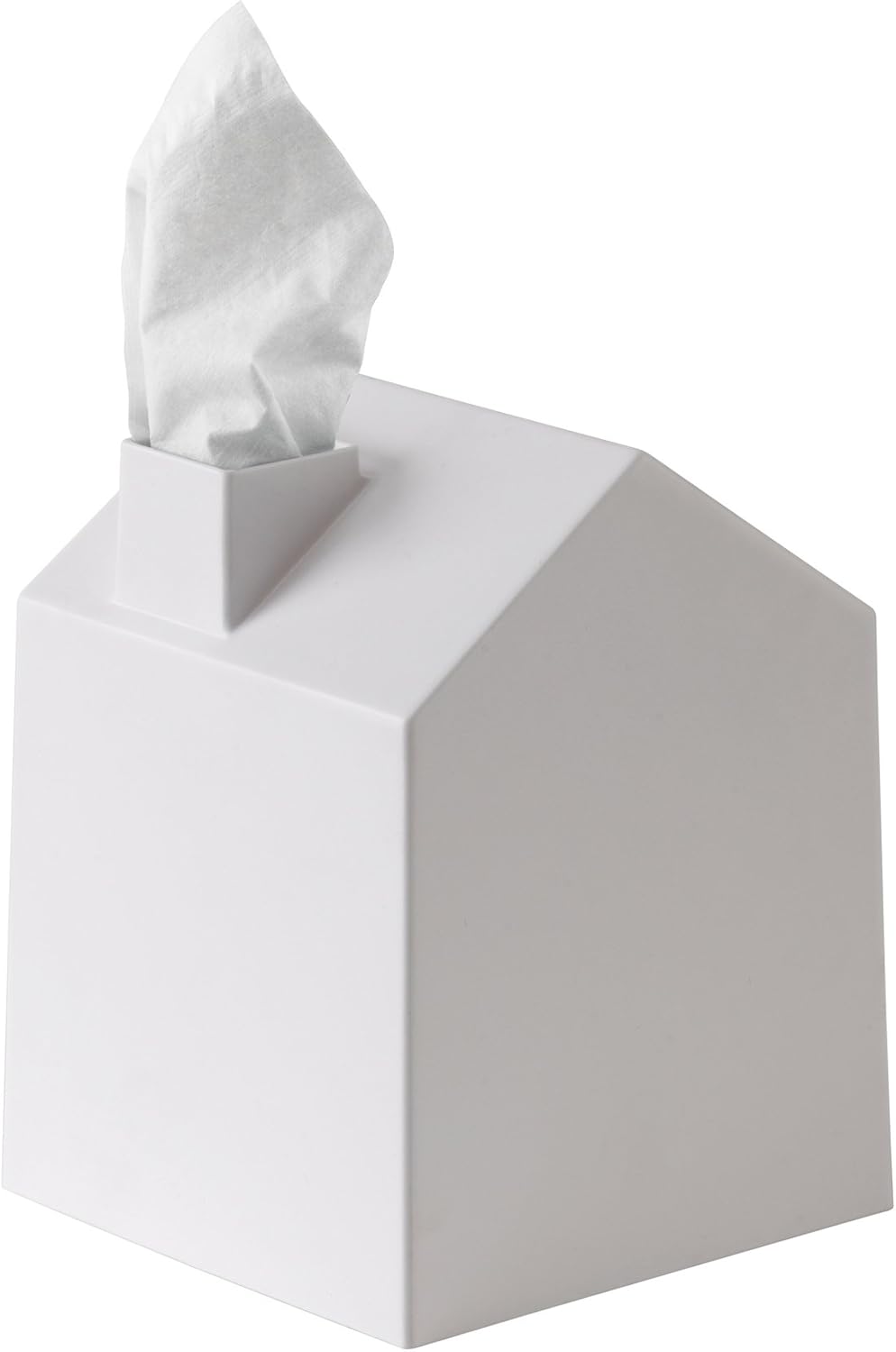 Umbra Casa White House-Shaped Tissue Box Cover - Cute Square Kleenex Holder for Bathroom, Bedroom, Office Decor