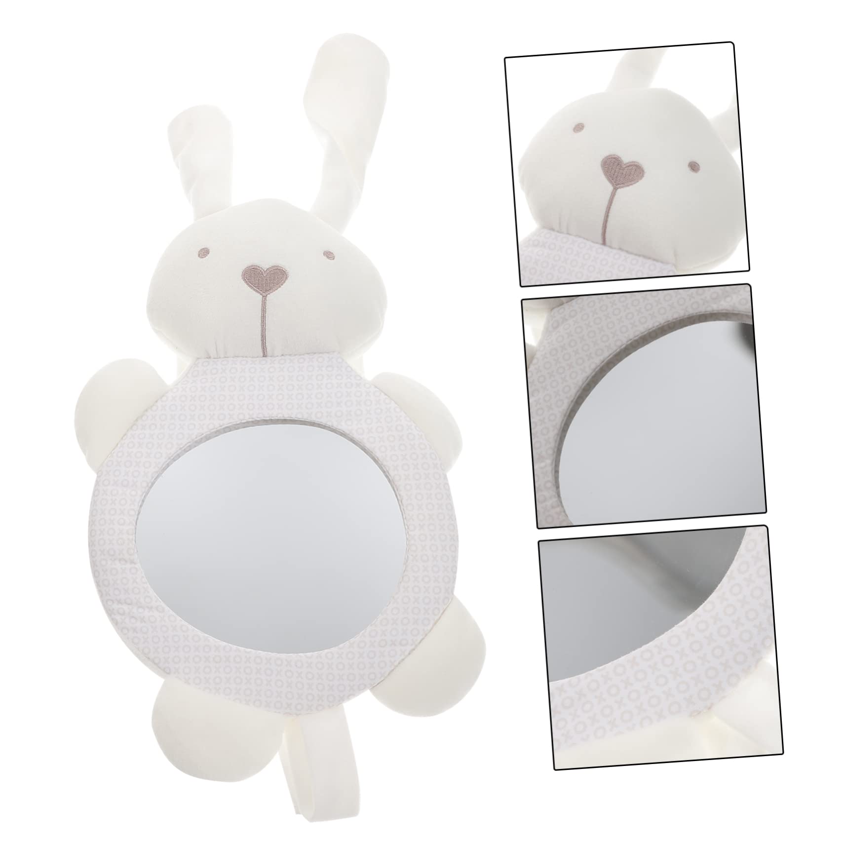ibasenice 3piezas Espejo De Seguridad Para Bebés Diseño De Conejito Espejo Retrovisor Para Asientos Traseros De Coche Observación De Bebés Uso Duradero y Resistente Para Familias