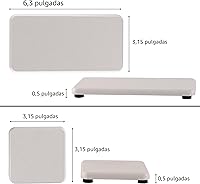 Vista 5 de Juego de 4 posavasos de diatomita absorbentes de agua, jabonera de cocina de tierra de diatomeas, bandejas de baño, piedra absorbente de agua