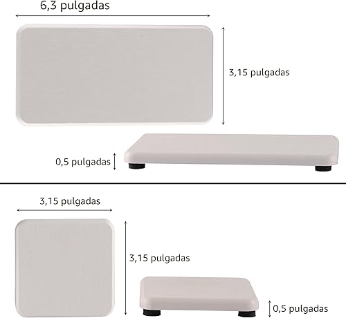 Miniatura 5 de Juego de 4 posavasos de diatomita absorbentes de agua, jabonera de cocina de tierra de diatomeas, bandejas de baño, piedra absorbente de agua