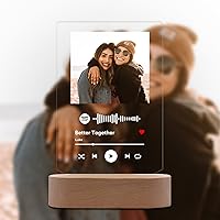 Vista 10 de FunStudio Canción acrílica personalizada con foto, cubierta de álbum de acrílico personalizada, regalos para amantes de la música, amigos, hermana