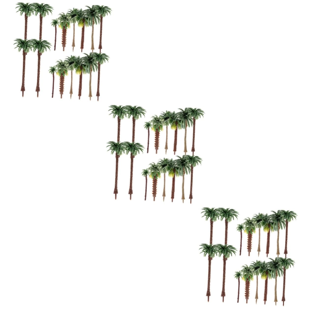 SUPVOX 3 Juegos Juego De Miniárboles Arboles Artificiales Maquetas Construccion Modelos De Palmeras Árboles Paisaje Ferrocarril Árbol Falso En Miniatura Paisajes DIY Arboles 30 Uds * 3