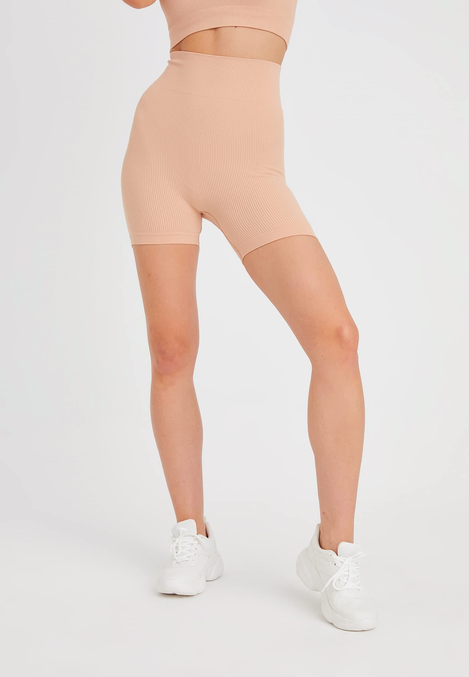 Leif Nelson Pantaloni corti da ciclismo da donna, leggings booty, a vita alta, per sport, palestra, senza cuciture, opachi, per yoga, fitness, palestra, allenamento
