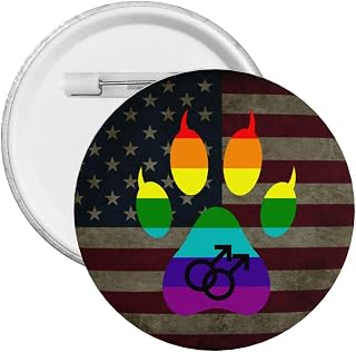 Gay Furry Pride Round Badges 1.8 Inches Classic Modern Button Pins Badge for Men Women