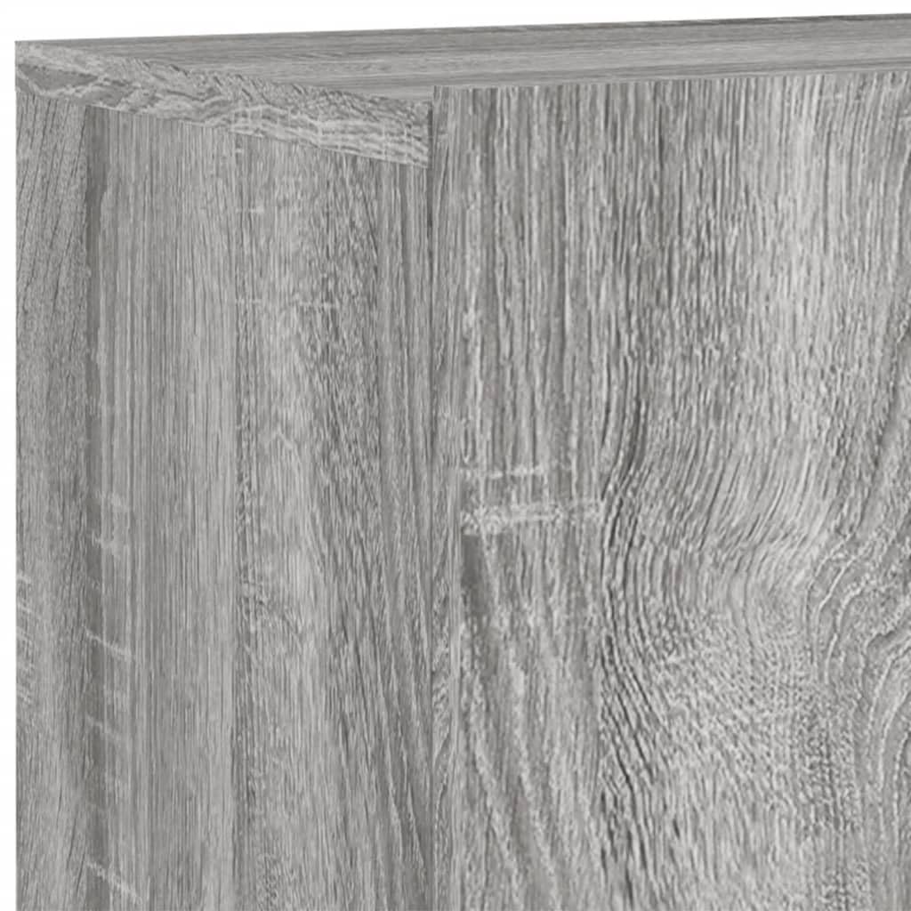 vidaXL Wohnwand 5-TLG., Schrankwand mit viel Stauraum, Wandmontage Anbauwand Fernsehschrank, Wohnzimmer Set Wandschrank, Grau Sonoma Holzwerkstoff