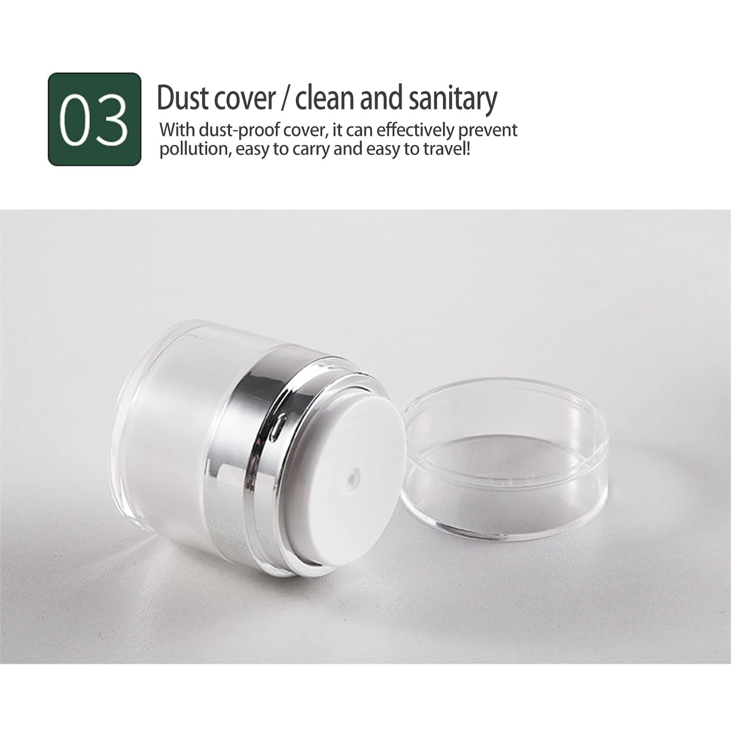 Paquete De 4 Tarros De Bomba Sin Aire, Recipientes Cosméticos De 1.7