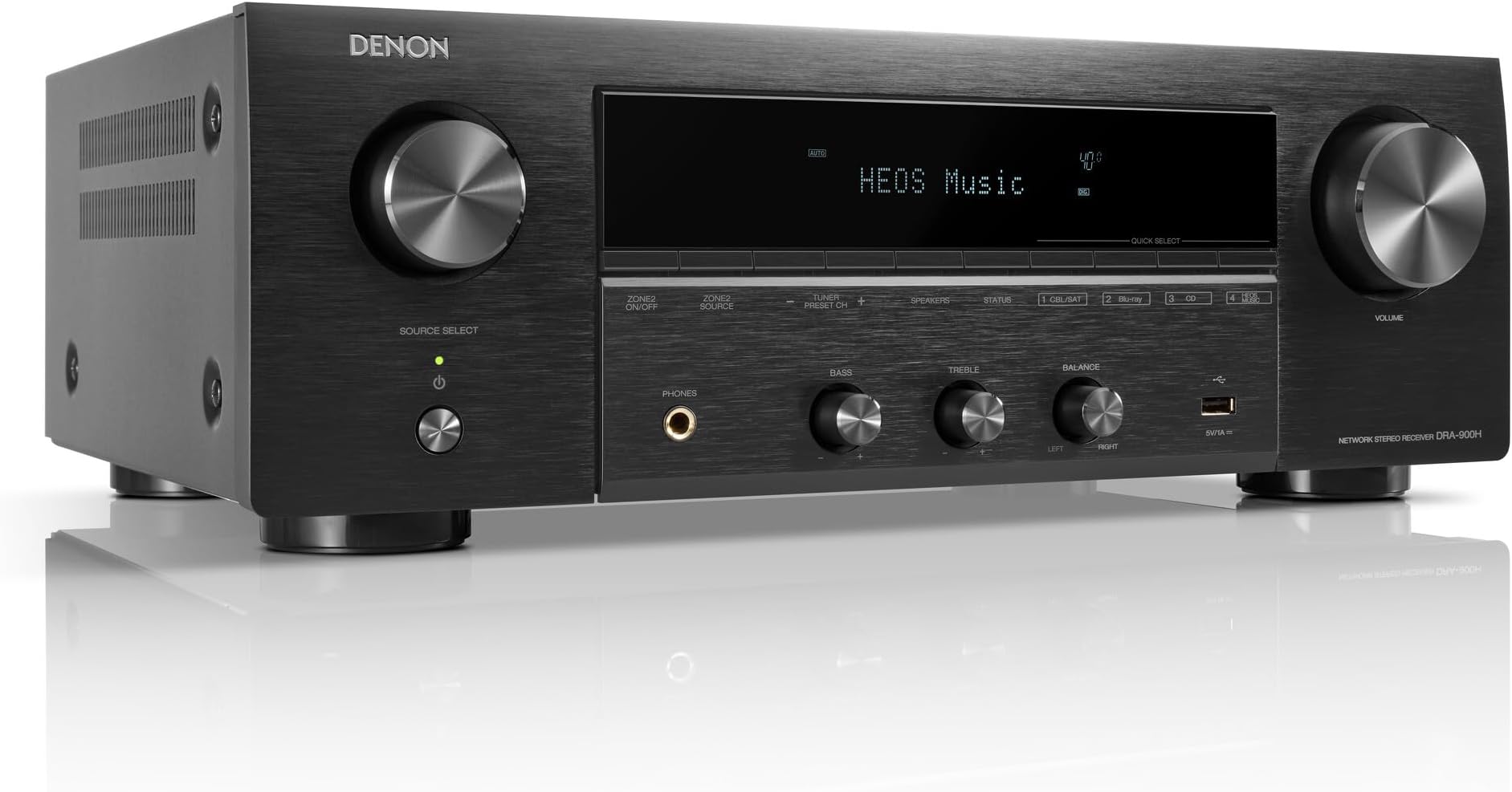 DRA-900H 2.2 Ch 145W AV Receiver with HEOS Built-in, 8K Compatibility - Black