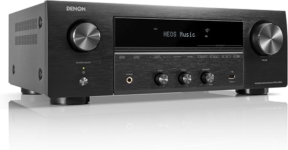 Denon Receiver DRA-900H 2-Channel Stereo Receiver for Home, 100W/Ch | Hi-Fi Amplification, Built-in HEOS, HDCP 2.3 Processing with ARC/eARC Support, Dolby Vision, HLG, Dynamic HDR