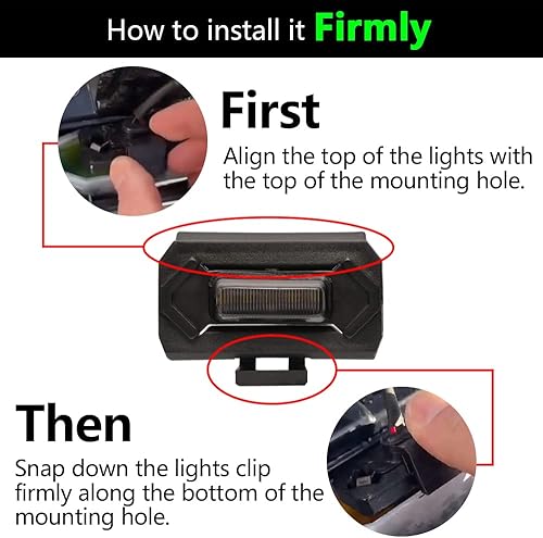 Miniatura 5 de Kingory 4 piezas Raptor LED mejoradas para parrilla OEM Tacoma 2022-2021, compatible con TRD Off Road y Sport OEM parrilla (carcasa negra, luz