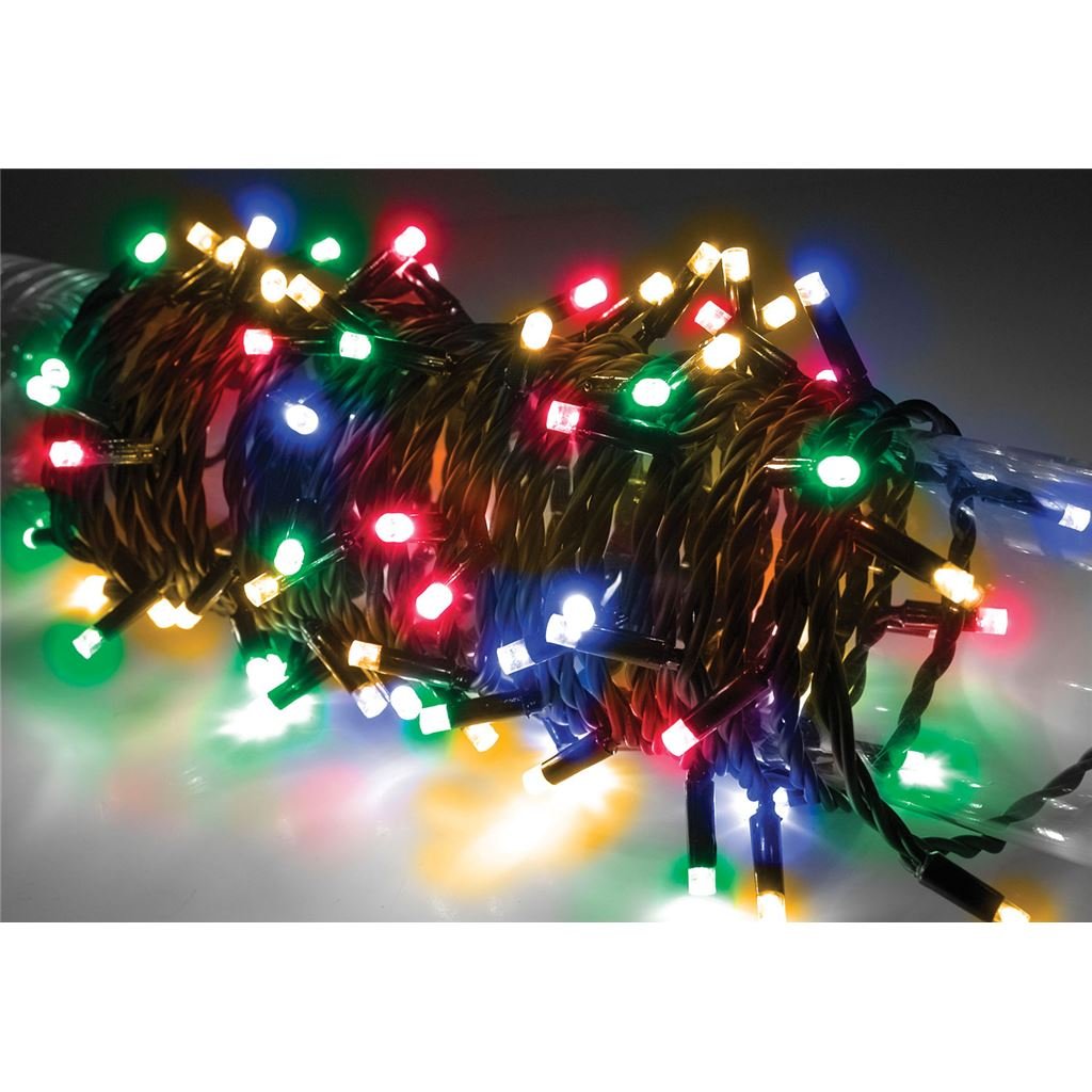 LYYT Outdoor Festive Heavy Duty 180 Led Christmas String Lights- Multi Coloured from B&Q