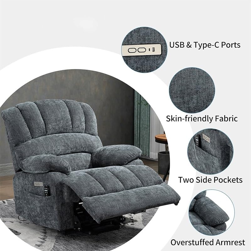 Sillón reclinable con masaje y calefacción One Color miniatura 3