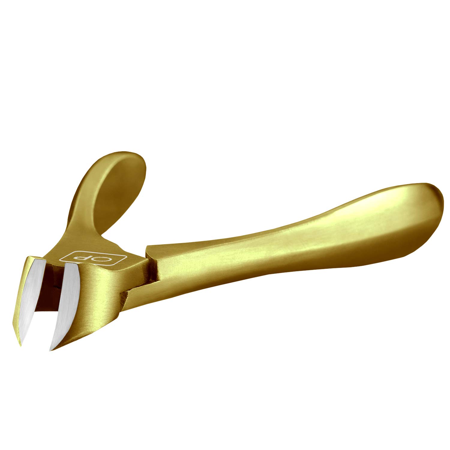 Classic Nail Clippers Nippers, Fingernail Clipper Stainless Steel Curved Edge Sharp Toe Nail Trimmer for Women, Heavy Duty Ergonomic Design Comfort Grip, opove X3 Plus, Luxury Gold