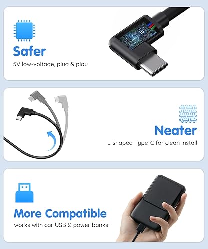 Miniatura 4 de Babyvue BV4 Cámara de coche para bebé de 7 pulgadas, pantalla IPS 1080P HD con visión nocturna IR, cámara de asiento trasero Plug & Play alimentada