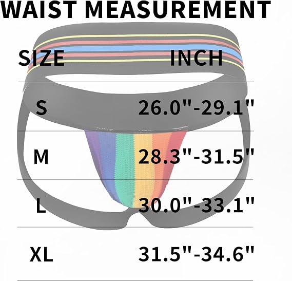 Jockstraps for Men Athletic Supporters, Wide Band Striped Male Underwear Jock Strap for Daily Wear or Sports