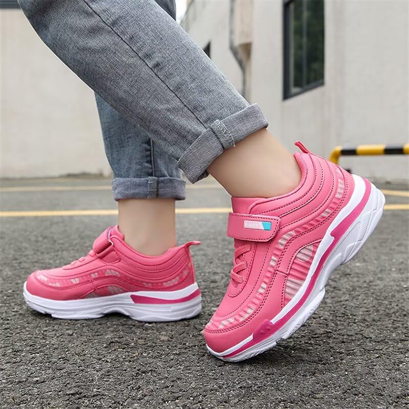 Kid Girls Water Resistant Synthetic Leather Casual Sneakers for Outdoor Sport Running Walking School4