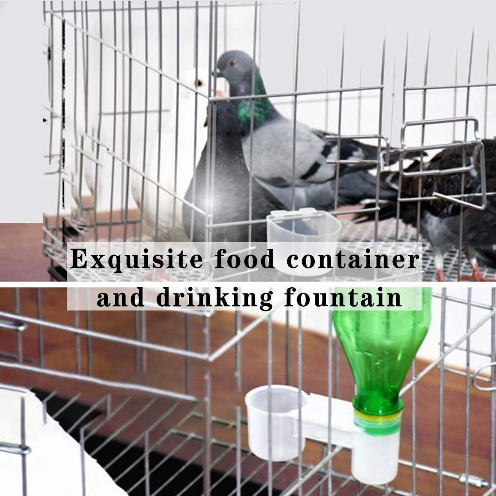 Jaula Metálica Grande para Pájaros, Jaula para Cría De Palomas, con Separadores, Bandeja, Bebedero, Jaula De Hierro para Periquitos Y Loros, Metálica