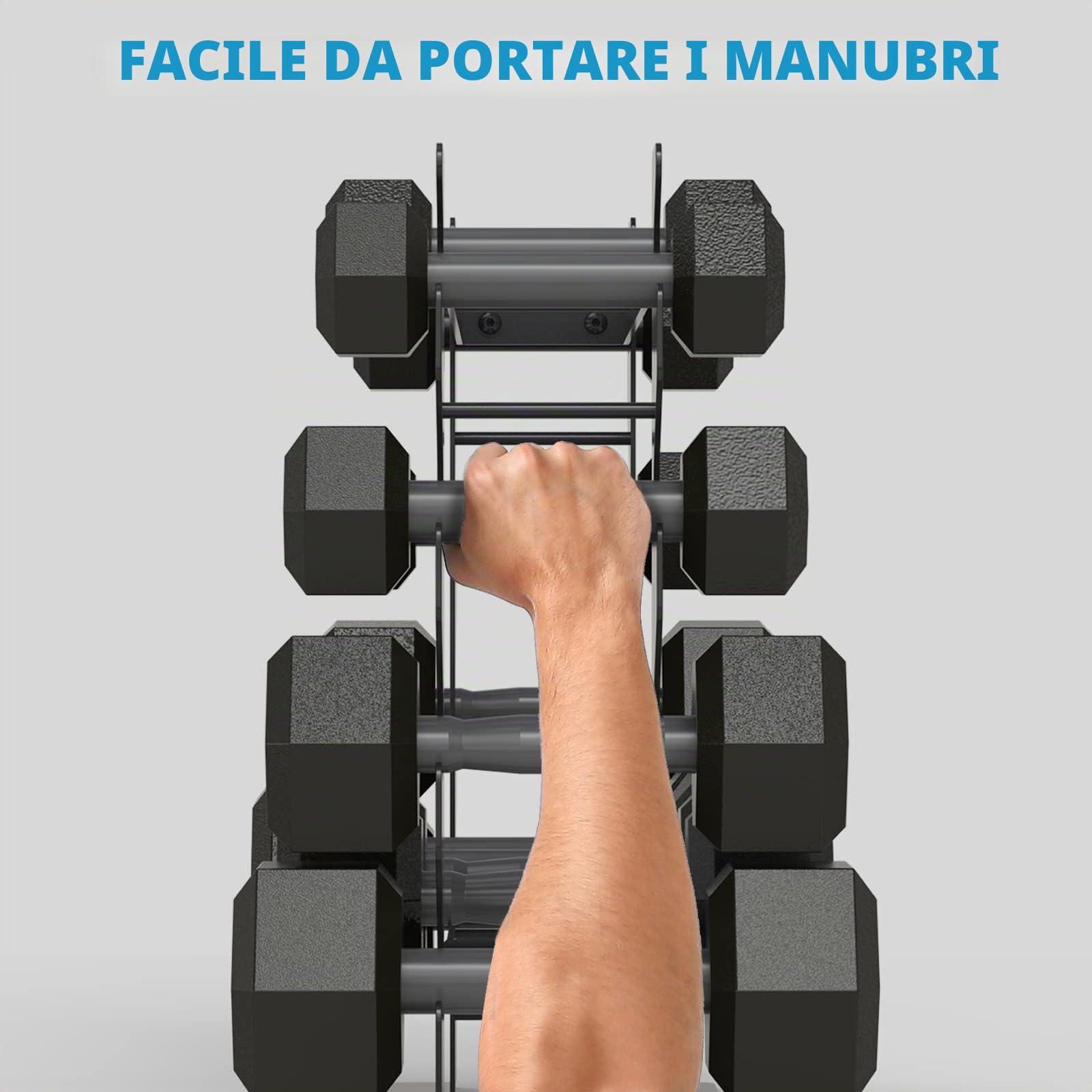 WINNOW Manubri Rack Home Gym Manubri Rack di Stoccaggio Manubri Supporto di Peso Multistrato