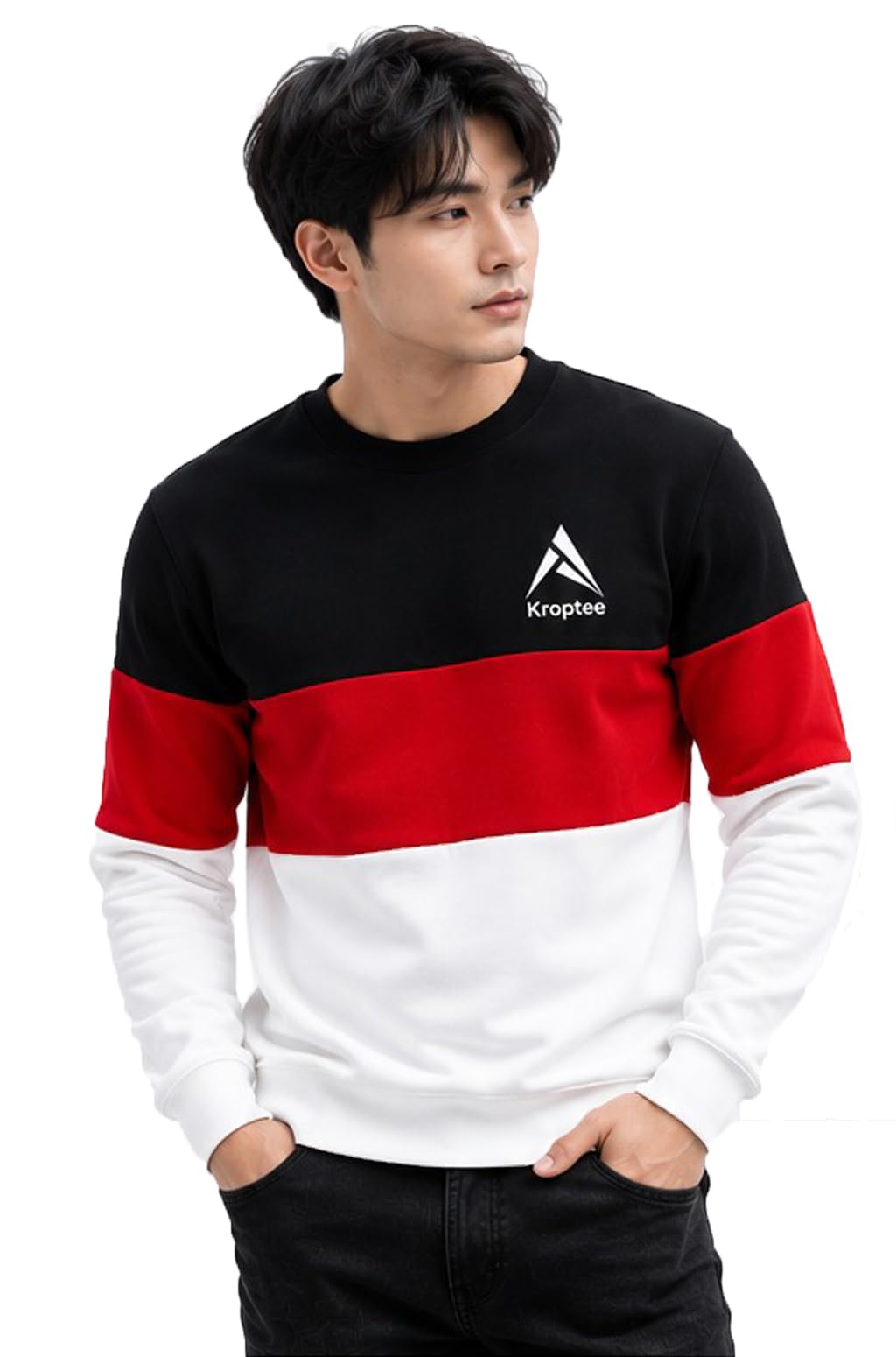 Color Block Men's T-Shirt Full Sleeve Round Neck (Pack of 2)-picture-10