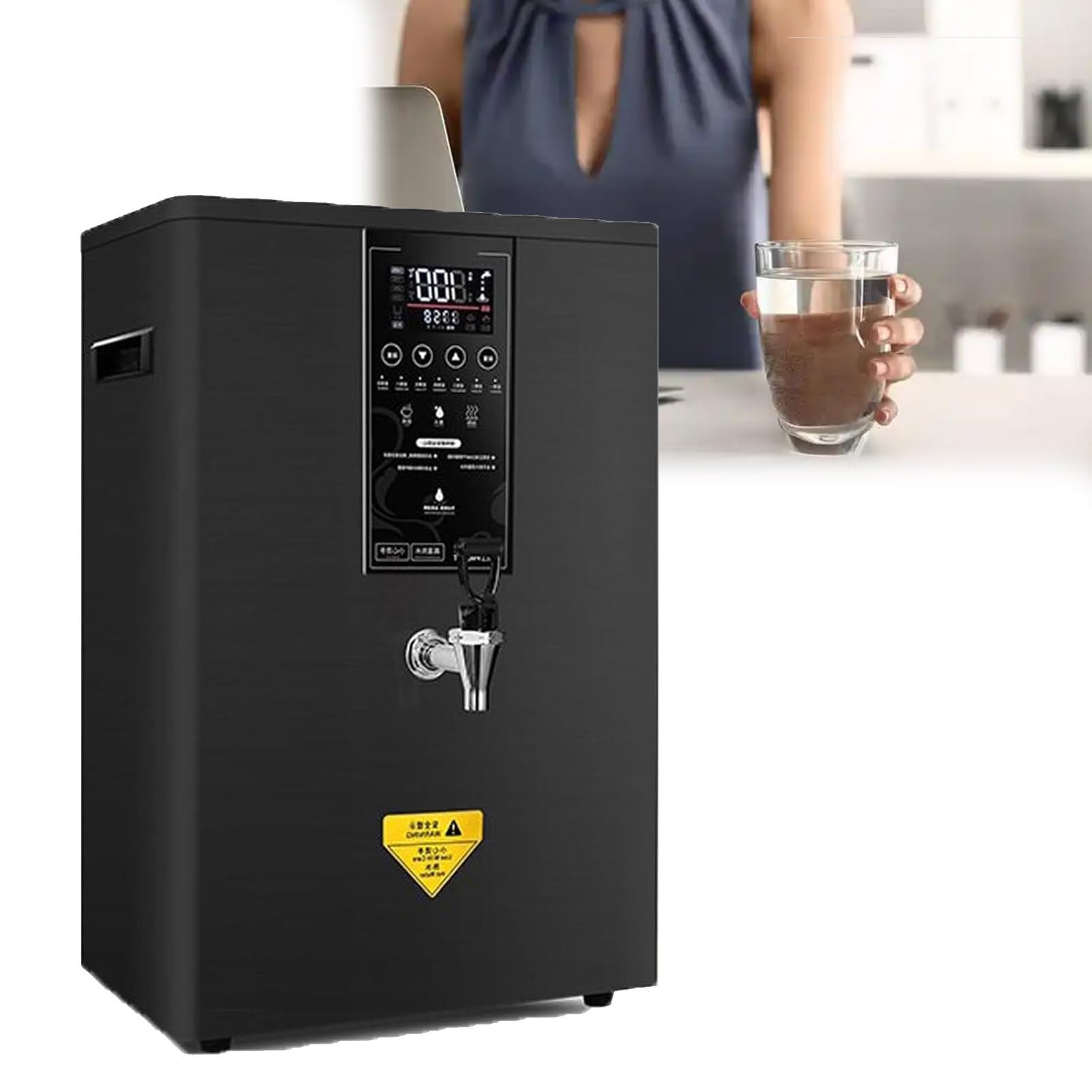 Distributeur d'eau chaude automatique instantané avec filtre LCD et bec verseur mural pour café, maison, bureau