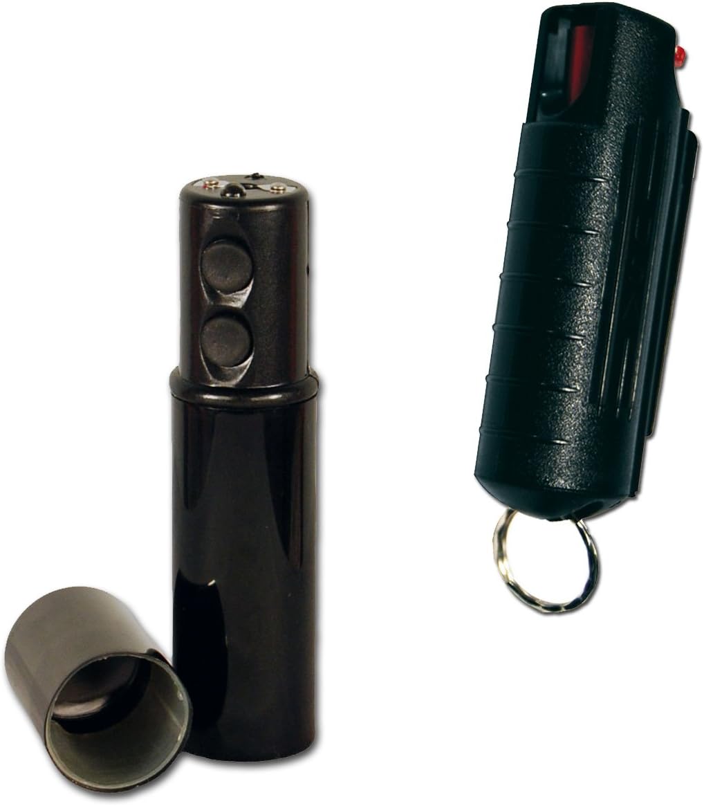 Lipstick Stun Gun and Pepper Spray Bundle 2 Unit Combo