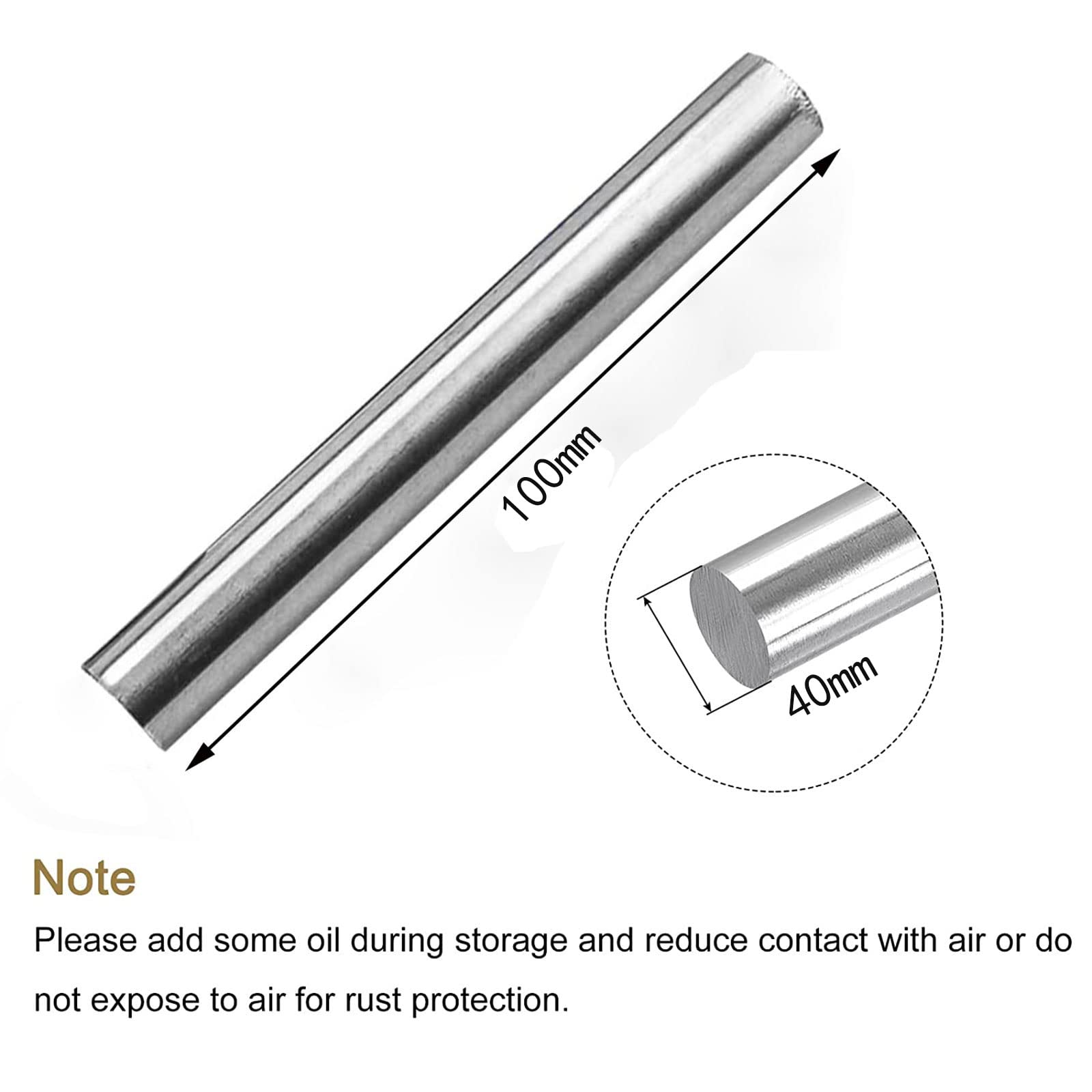 COYOUCO TA1/TA2 Titanium Round Rod DIY Titanium Rods for Industrial and Aerospace Applications,40mmx100mm