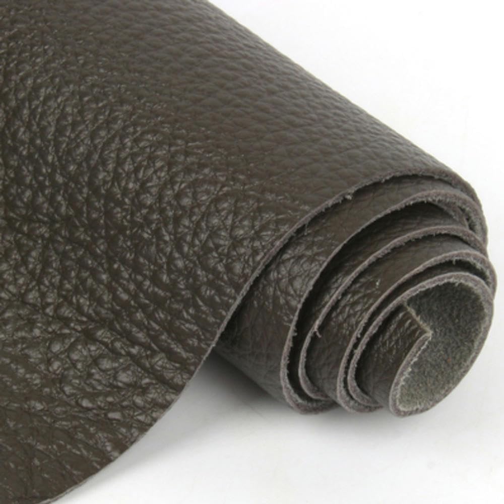 FZRKQBMYELA Cowhide Leather Sheets,Vegetable Tanned Craft 1.5mm Multicolor Multiple Sizes(Dark Gray,50x100cm)