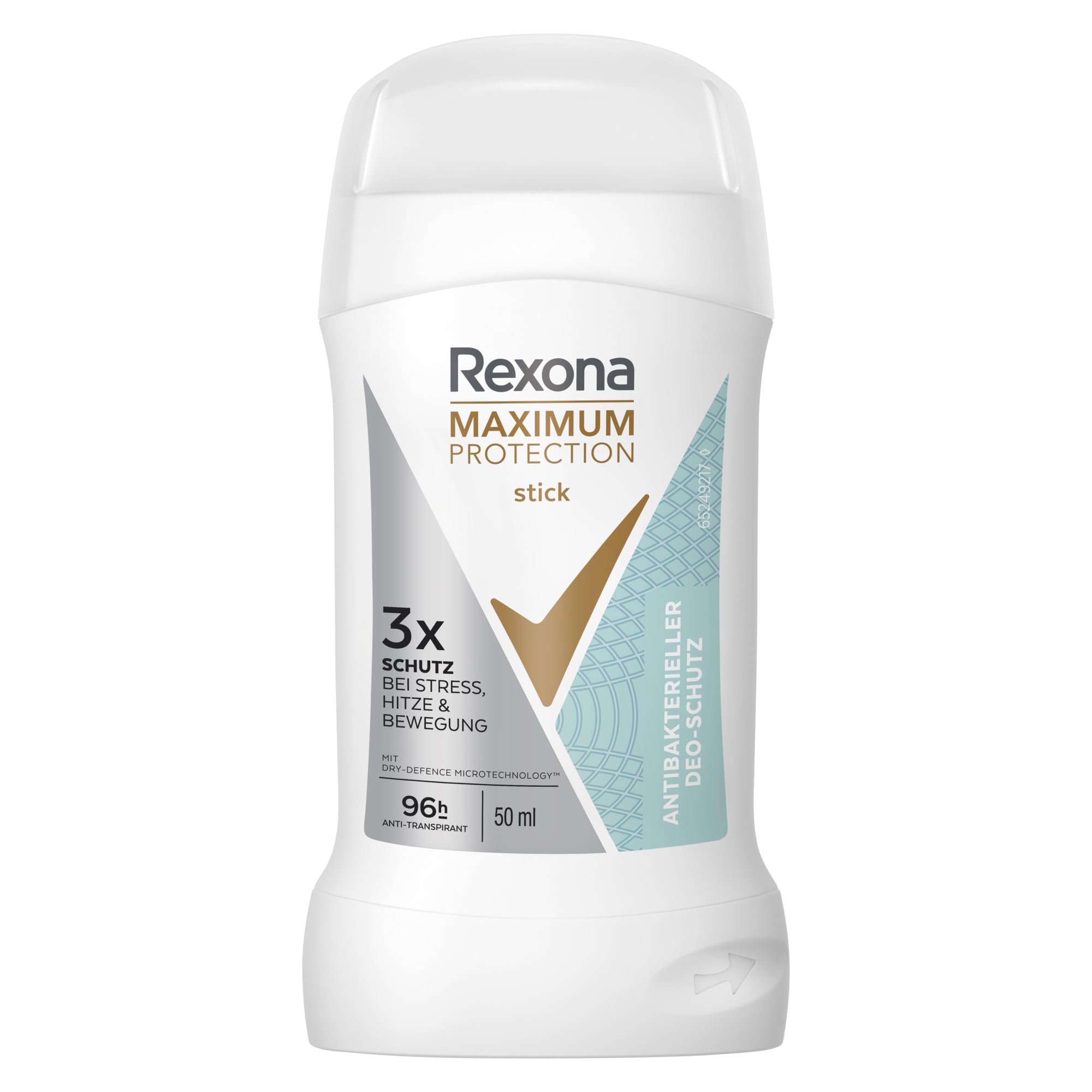 Rexona Maximum Protection Anti Transpirant Stick Antibakterieller Deo-Schutz Deodorant mit 96 Stunden Schutz vor Schweiß und Körpergeruch 50 ml