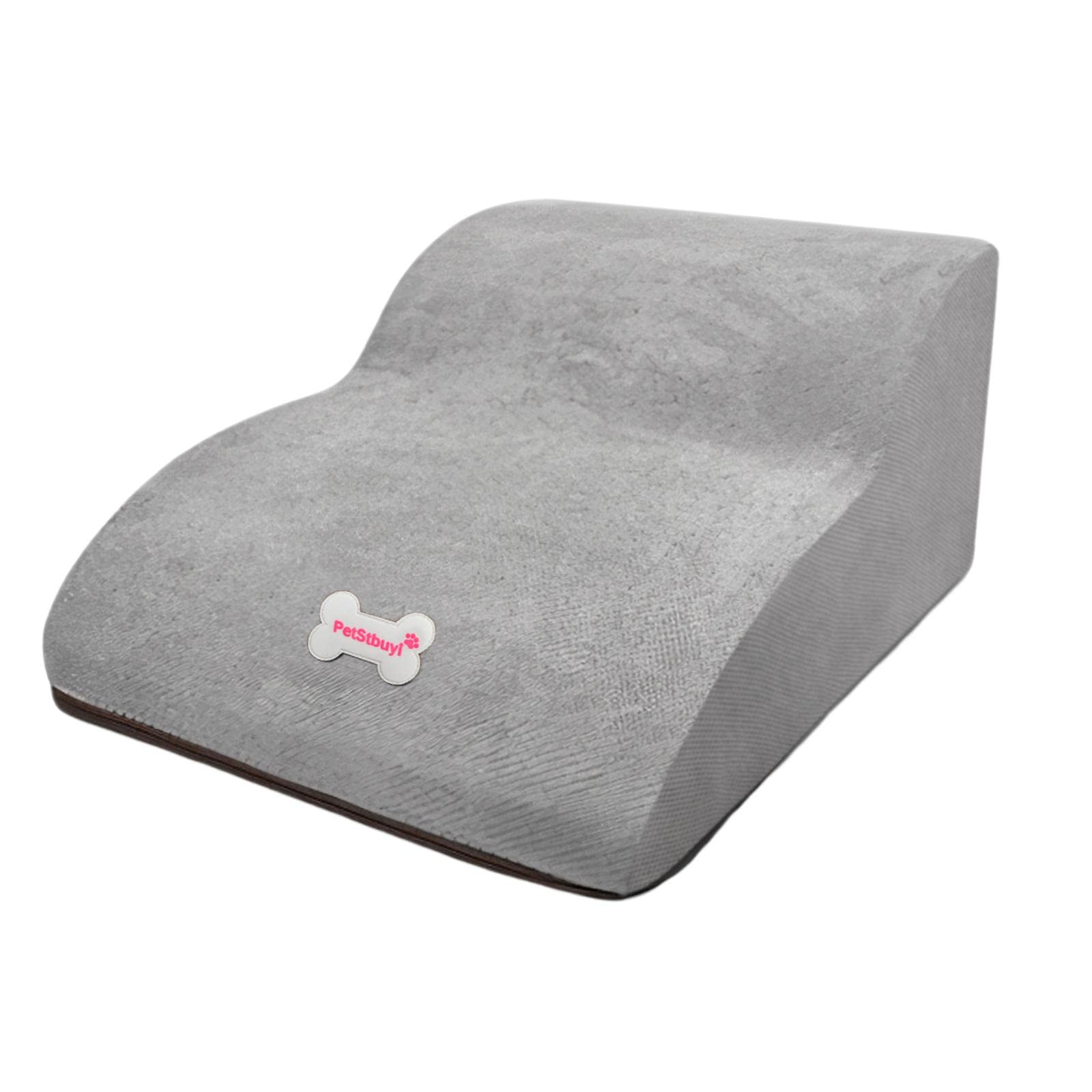 Colcolo Escalera para Perros pequeños, rampa para Perros de Espuma de Alta Densidad para sofá Inferior de Superficie Antideslizante, Escalera para, Gris