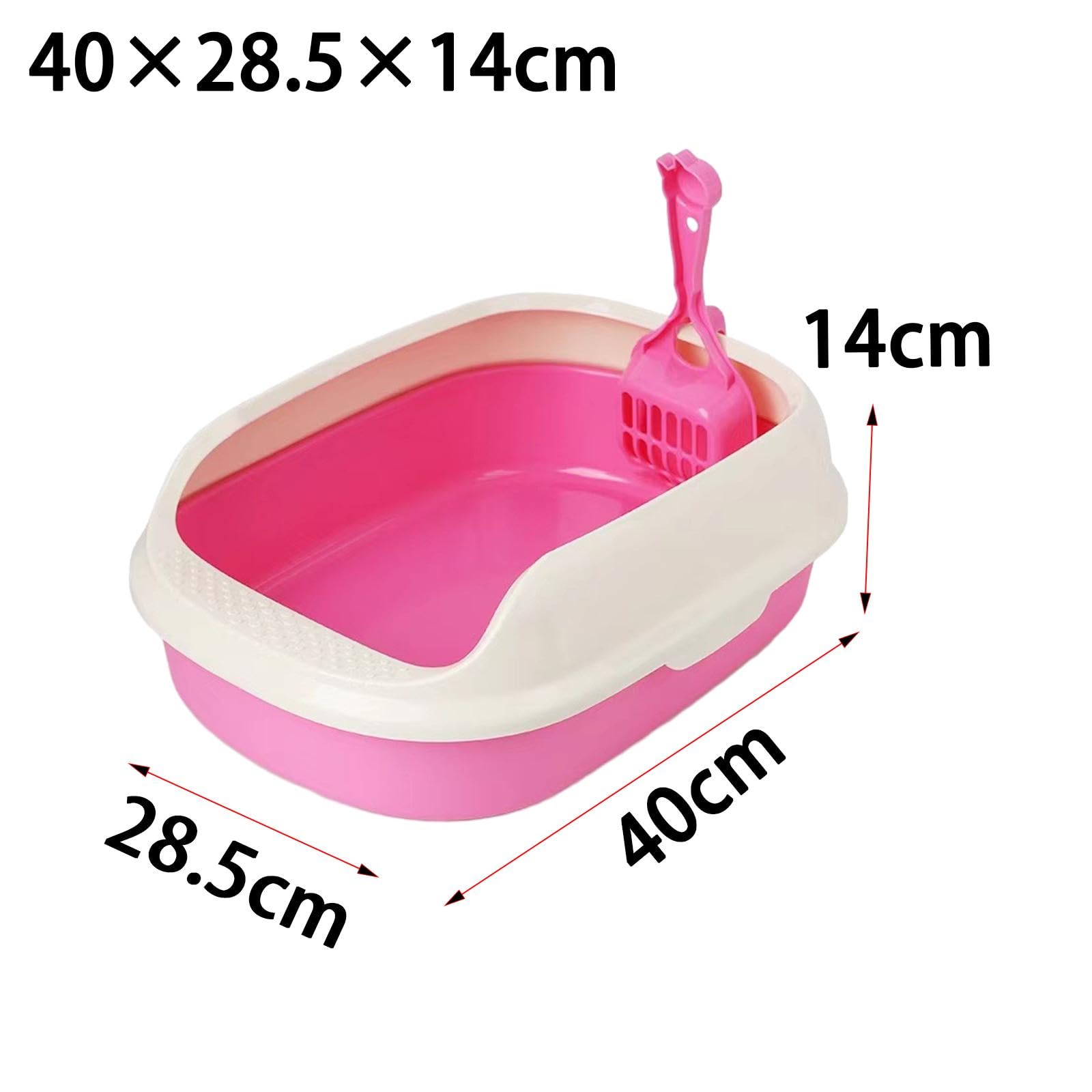 Generic Cat Litter Box for Small Animals, Pink red, 40cmx28.5cmx14cm, Polypropylene (PP), Modern, Pet Supplies, Kittens, Cats, Rabbits, Small Animals, Both Genders