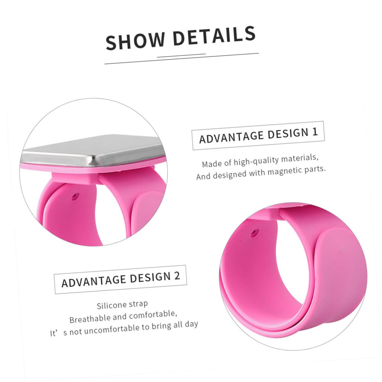 Operitacx 6 Pz braccialetto porta aghi organizer per aghi da cucito accessori braccialetti fermagli per cinturino da polso porta spilli con cinturino