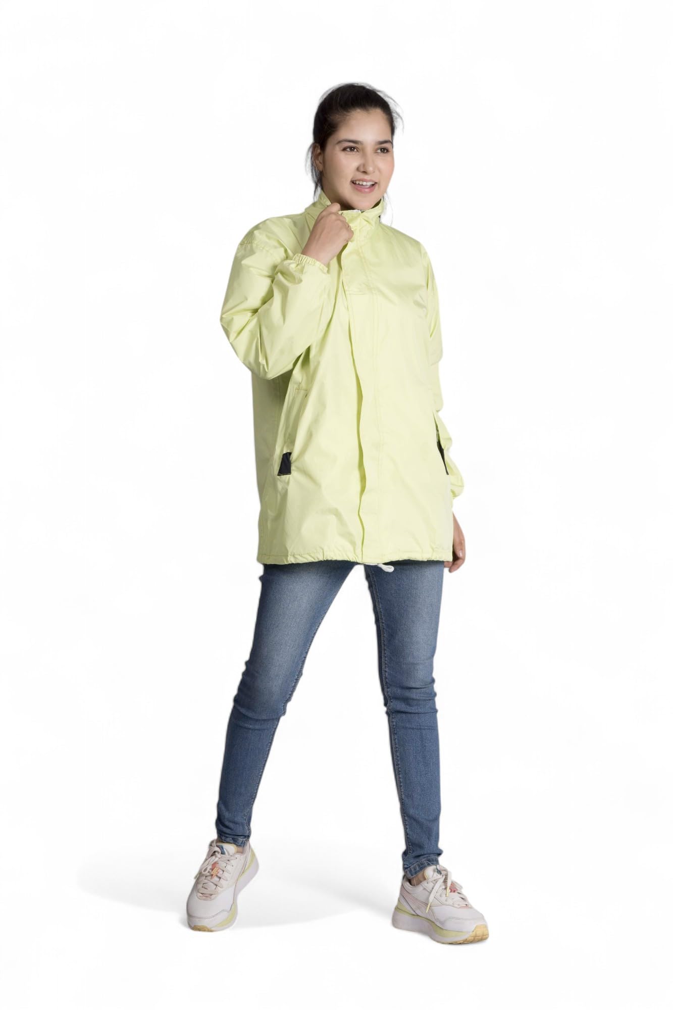 minister Rainwear Designer PU Windcheater for Women with Net Lining & Taping | Stylish Lightweight Waterproof Jacket with Pockets & Elastic Cuffs | Versatile Outerwear-picture-44
