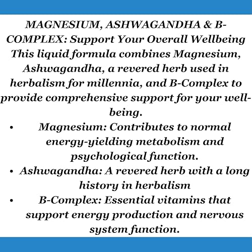 Miniatura 5 de Gotas líquidas de magnesio, ashwagandha y complejo B  Apoya el manejo del estrés, el sistema nervioso, promueve los niveles de energía  Sin OMG y