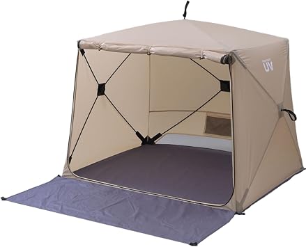 Campers Collection Yamazen EPTCL-145FBE Tent One-Touch Just Unfold and Fold it Like an Umbrella, Spacious Indoor UV Protection, For 4 People, Parks, Beaches & Pools