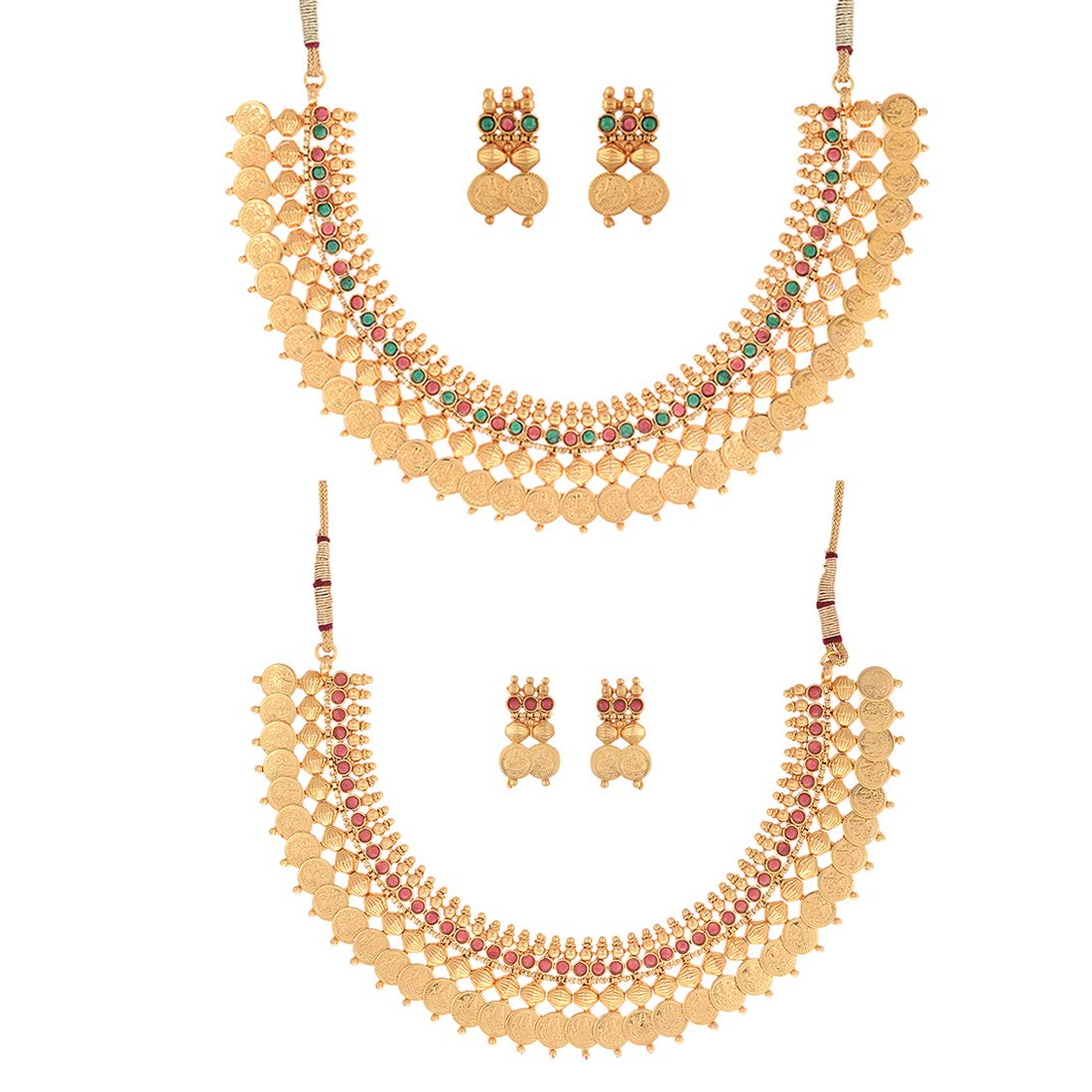 See full amazon price history chart for ZENEME Jewellery Set Gold Plated Traditional Temple Coin Combo Of 2 Necklace Set With Earrings Wedding Jewellery For Women and Girl (Red & Green and Red Pearl) ZENEME Jewellery Set Gold Plated Traditional Temple Coin Combo Of 2 Necklace Set With Earrings Wedding Jewellery For Women and Girl (Red & Green and Red Pearl) (B01FJVWEAS) Amazon Price History, Amazon Price Tracker