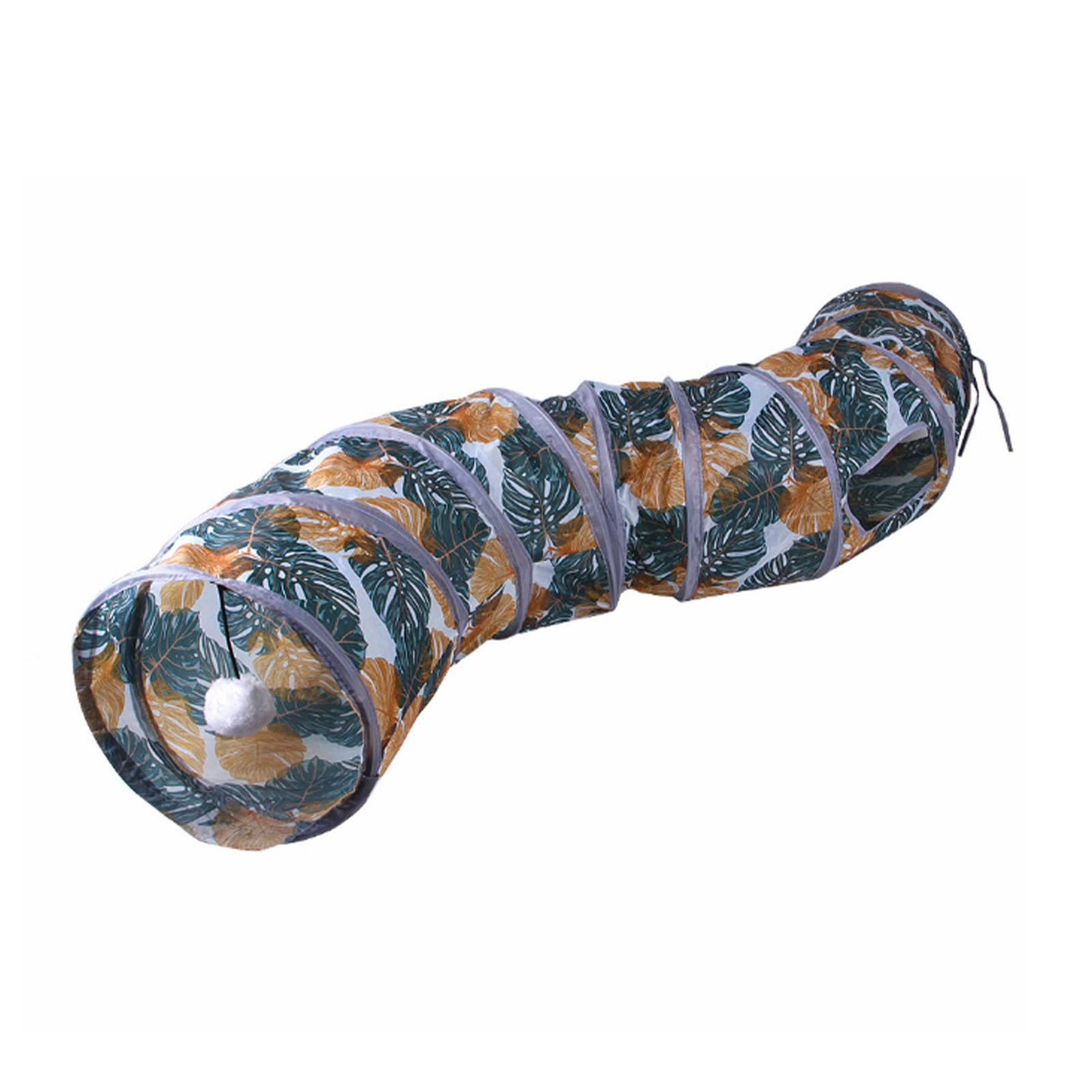 Túnel para gatos plegable de 125 cm con estampado de leopardo S