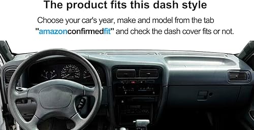 Miniatura 2 de Tapete de cubierta de tablero para Nissan Hardbody D21 1994-1997  Pathfinder 1994 1995, protector de alfombra (negro)