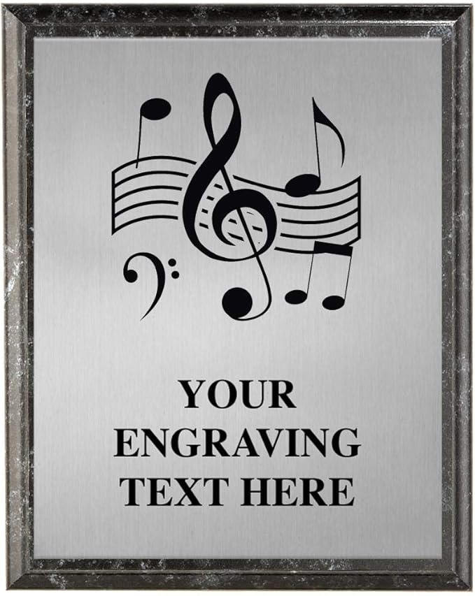 Music Plaques, Personalized Music Note Trophy Plaque Award