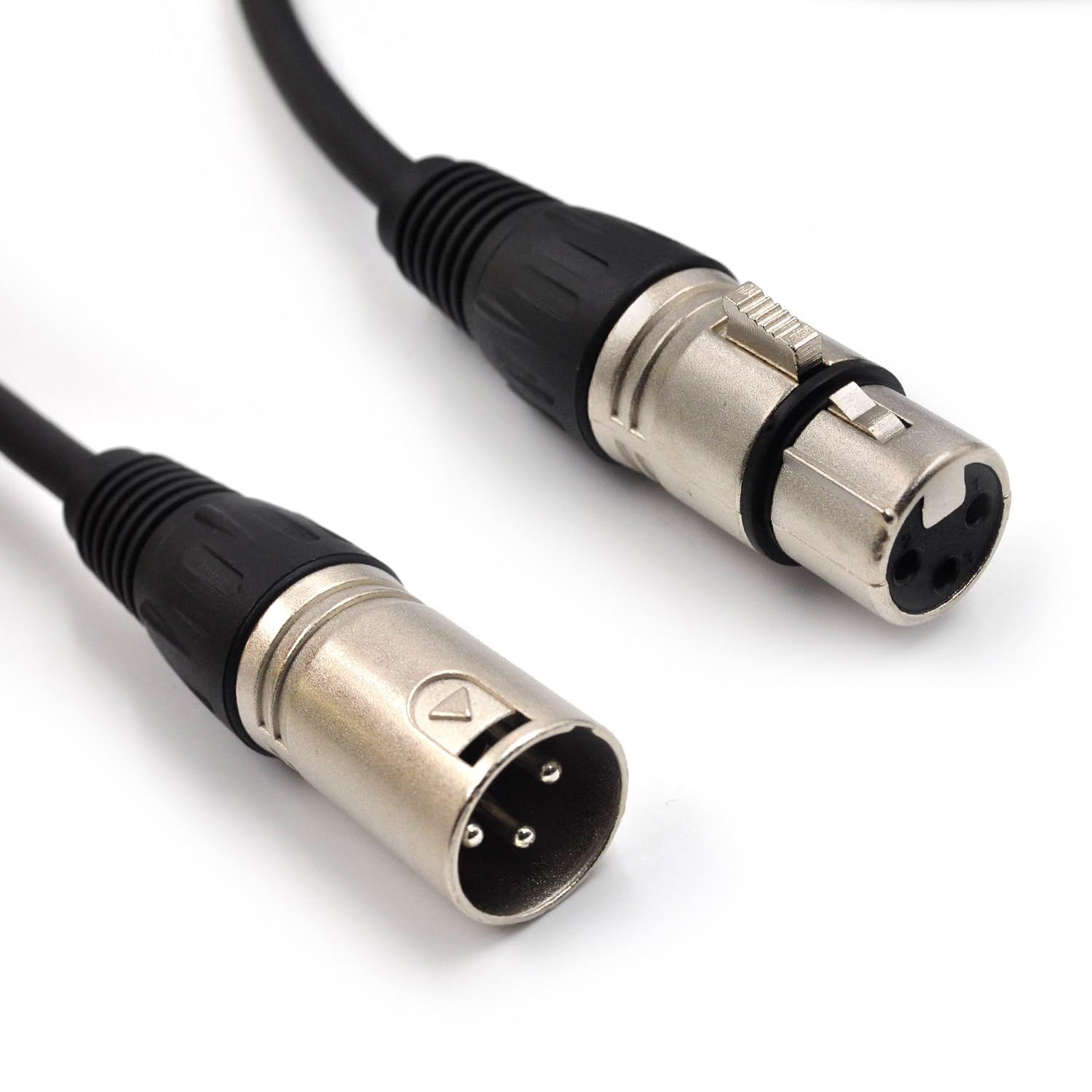 Cavo per microfono XLR a 3 pin da maschio a femmina, cavo bilanciato per microfono, 6,5 m, nero