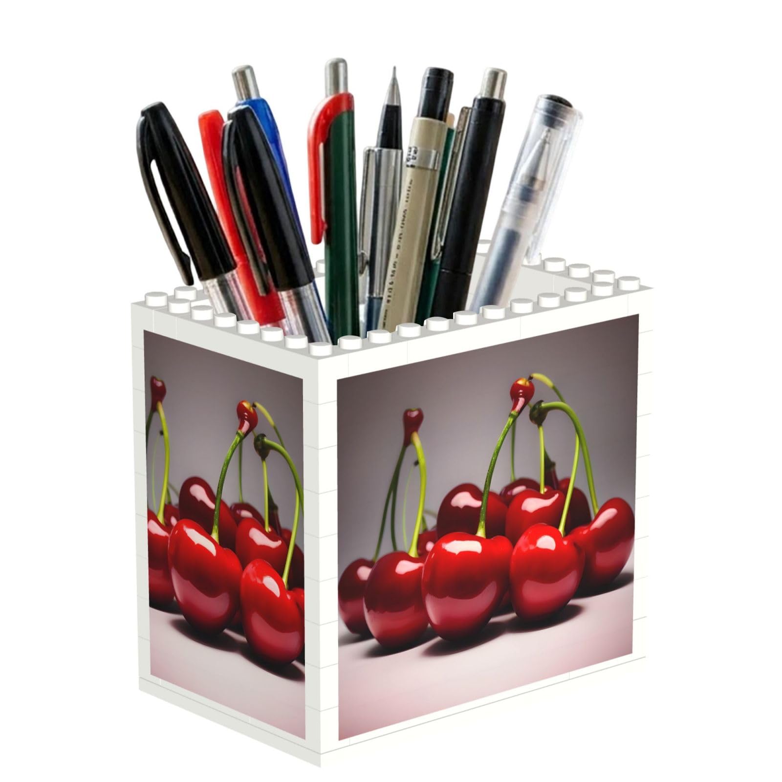 SXZVVBN Chilean cherries Building Block Desk Tidy ABS Organiser