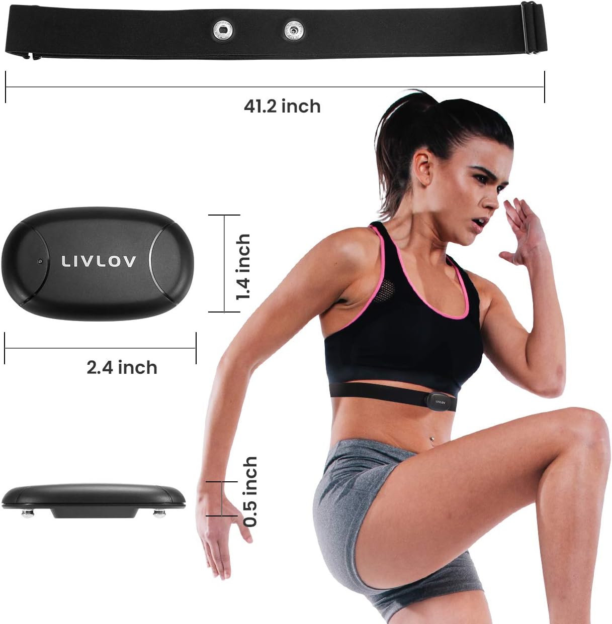 5.3 khz chest strap heart rate monitor