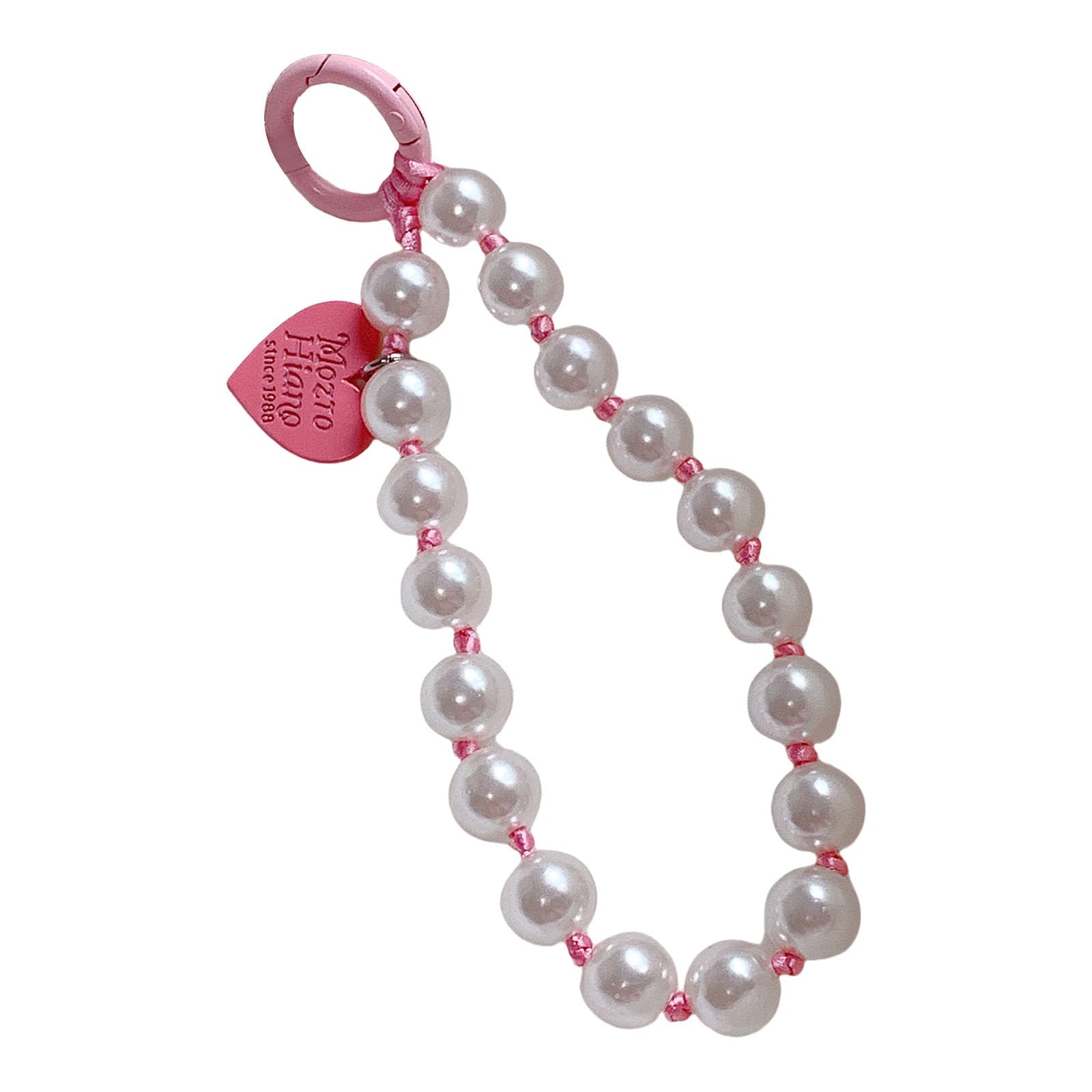 YROHGKPN Love Heart Beadeds Bracelets Pendant Lanyard Phone Short Wrist Straps Wide Wrist Straps AntiLoss Beads Bracelets