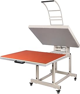 32"x40" Manual Heat Press Machine with Pull-Out Base & Stand, Large Format Sublimation Transfer Printer, Digital Controller, 8000W 220V High Pressure